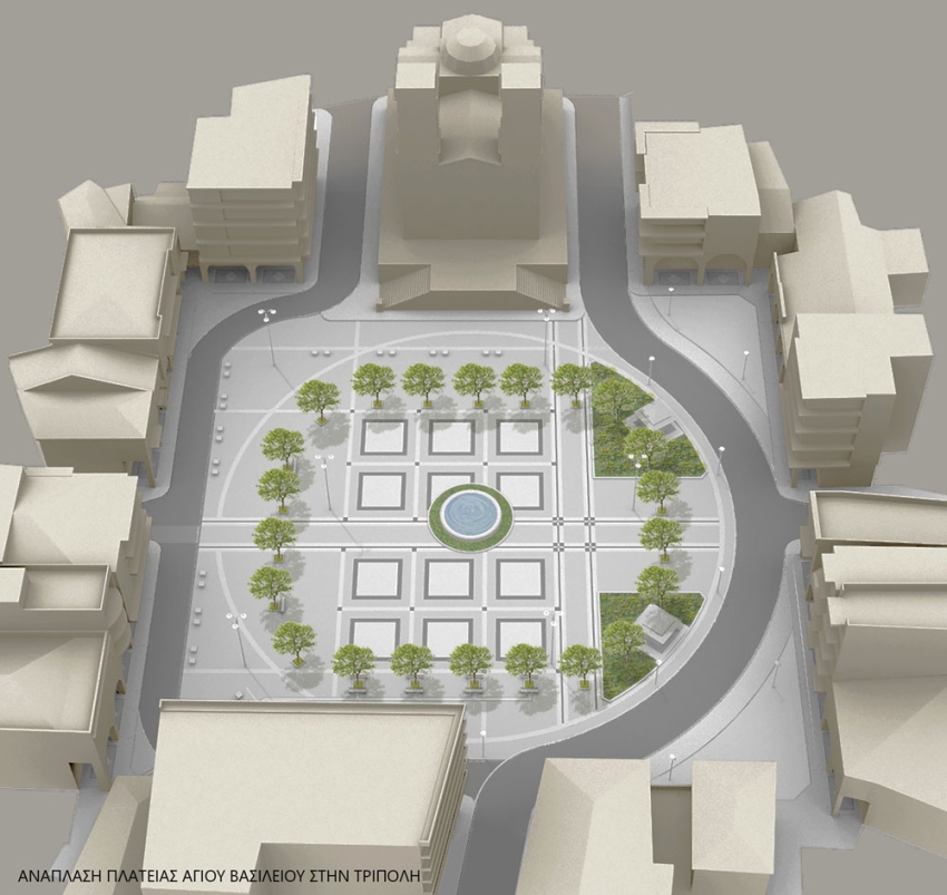 Έτσι θα είναι η πλατεία Αγίου Βασιλείου με την ολοκλήρωση των εργασιών ανάπλασης