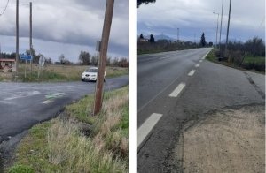 Tροχαίο ατύχημα στην είσοδο του Καμαρίου Τεγέας - Έκκληση από την πρόεδρο του χωριού