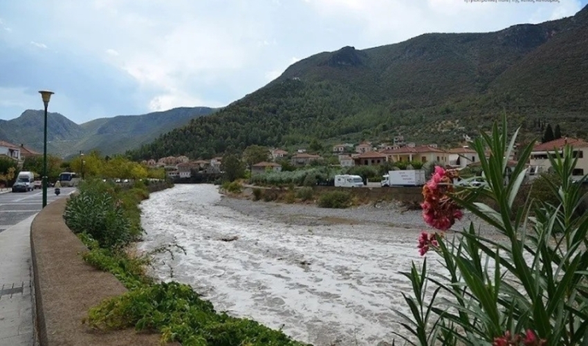 Λεωνίδιο: Κατέβασε νερό ο ποταμός Δαφνώνας