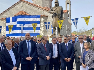 Στις εκδηλώσεις για τη μάχη στο Βαλτέτσι παρέστη ο περιφερειάρχης Πελοποννήσου