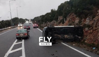 Τροχαίο ατύχημα στην Ε.Ο. Τρίπολης - Σπάρτης